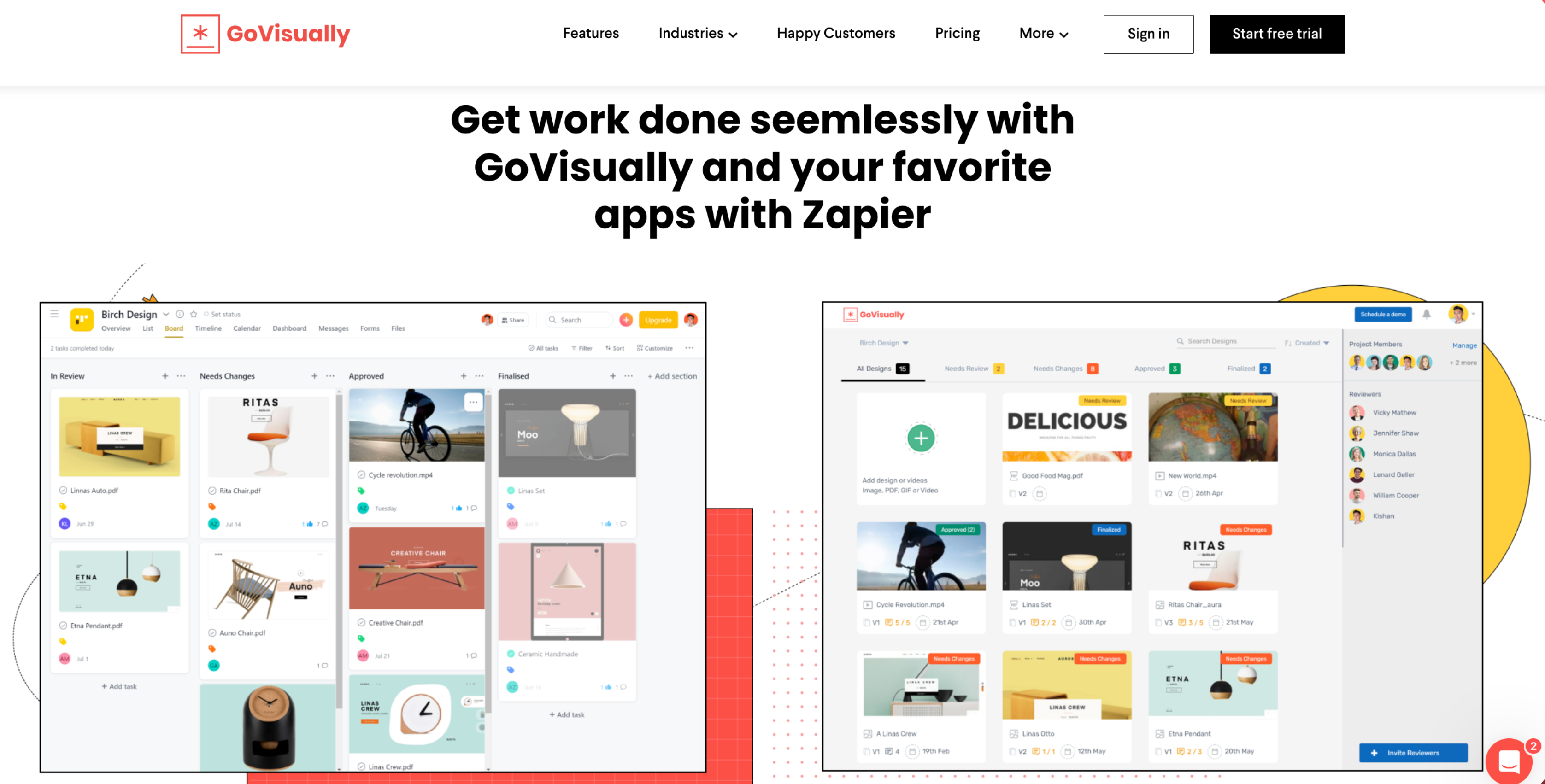 Govisually integrations with apps